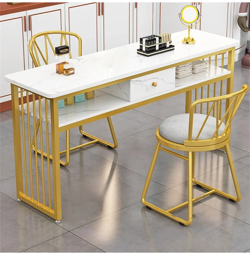 Nordic Minimalist Ins Salon Furniture Nail Tables Luxury Single Professional Manicure Table Beauty Salon Fashion Nail Table