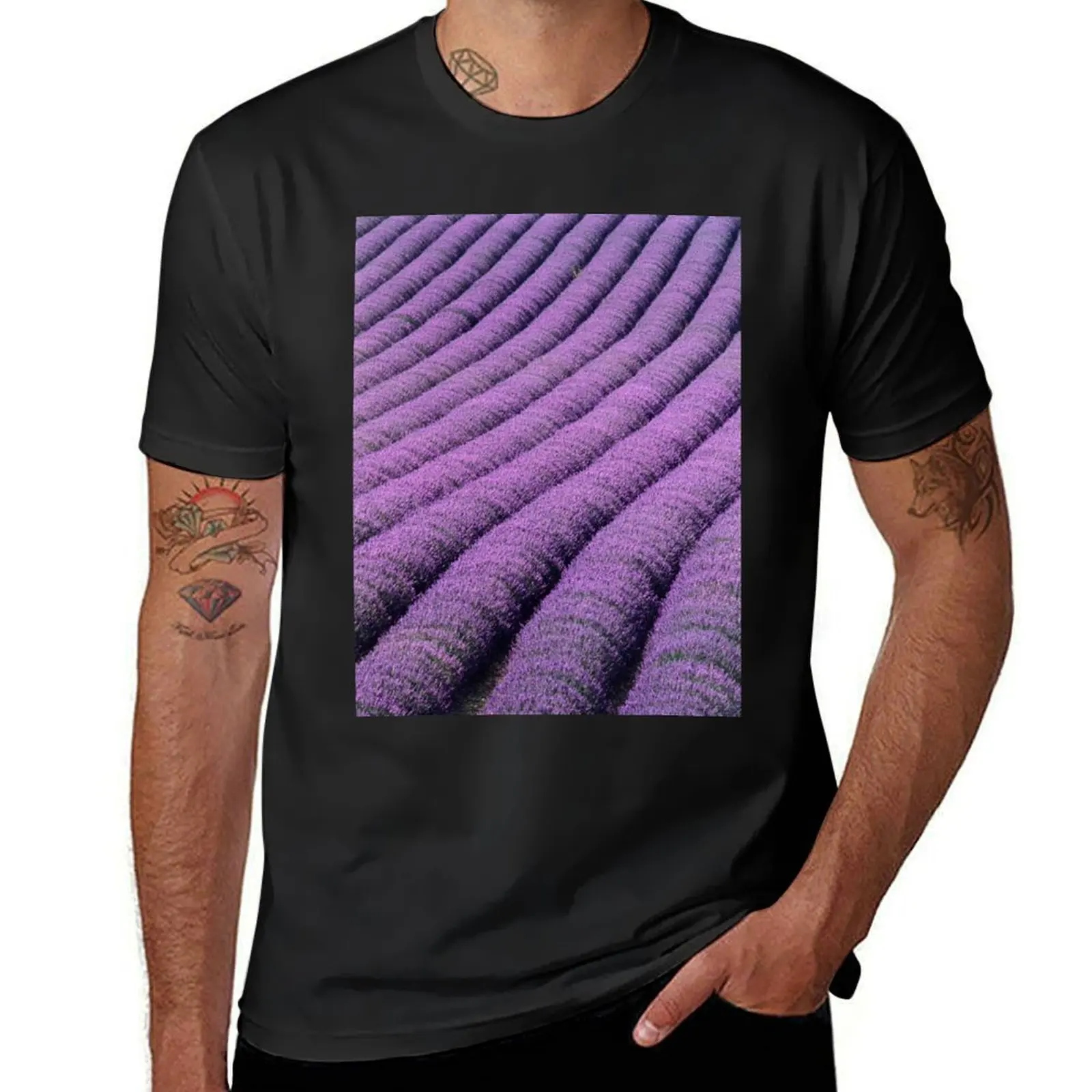 Field of lavender (B640/0470) T-Shirt quick drying sports fans boys whites boys animal print black t-shirts for men