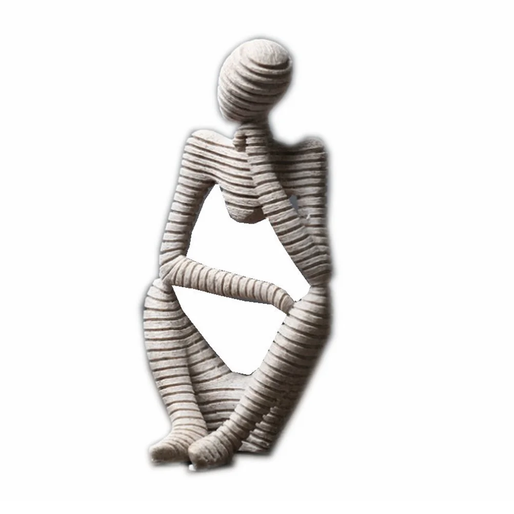 

Creative Office Adornment Abstract Figure Craft Perfect Decoration for Home Resin Man Desktop Figurine Sandstone Texture Crafts