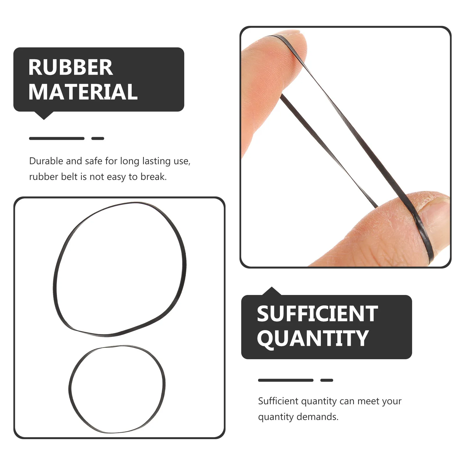 50Pcs Recorder Rubber Belt Cassette Machine Repair Maintenance Flat Belt for Tape Recorder Personal Stereo Repeater Radio Smooth