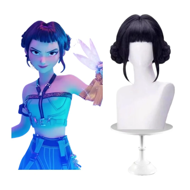 

Парик для косплея «Охотники на демонов» Mira Rumi Zoey, длинные термостойкие синтетические парики, фиолетовые, черные, красные волосы, Kpop, реквизит для костюма из фильма