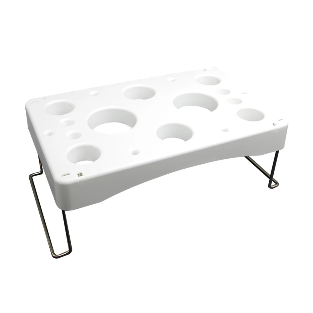 

Piping Bag Holder Stainless Steel Stand For Cake Decoration Buttercream Icing Bags Storage With Multiple Holes Pastry Tray