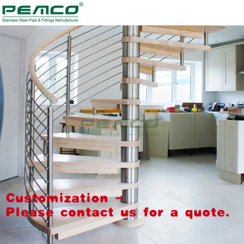 custom.China Steel Treads Powder Coated Staircase Outdoor Indoor Stairs Railing Design