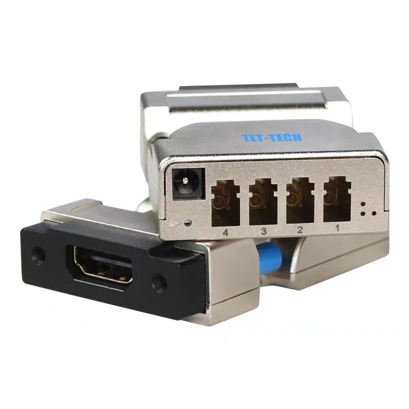 MINI 4K 60Hz HDMI 2.0 Fiber Optic Extender With 4 Cores Multi Mode Optical Fiber LC Connector Support EDID RGB(4:4:4)