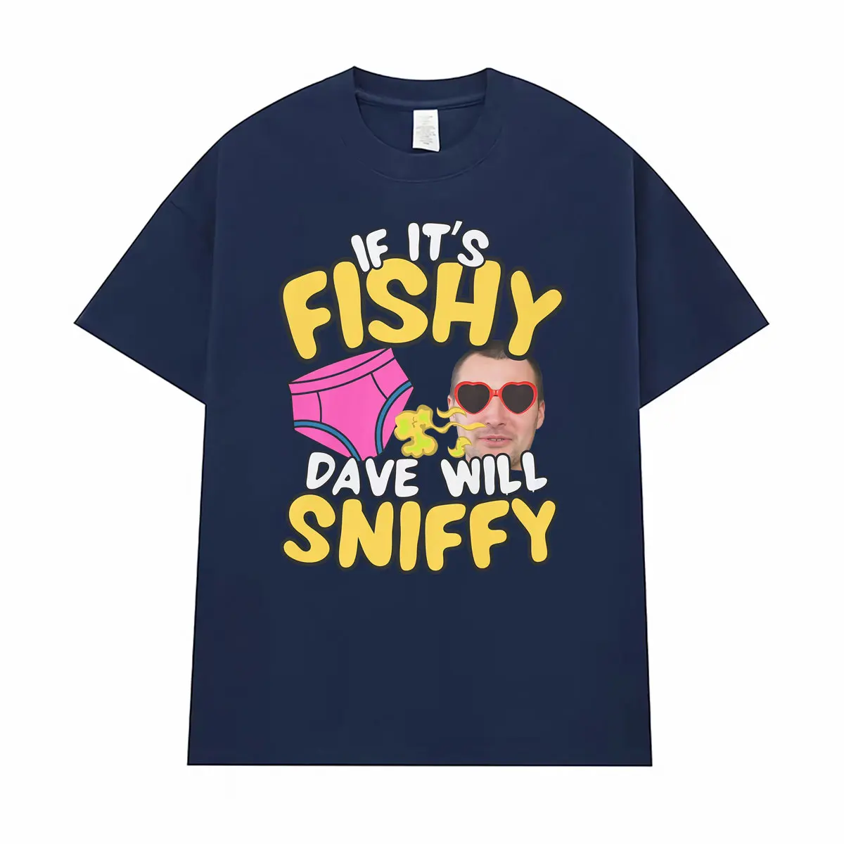 If Its Fishy I Will Sniffy Funny Meme Graphic T Shirts Men's Clothing Harajuku High Street T-shirt 100% Cotton Oversized T Shirt