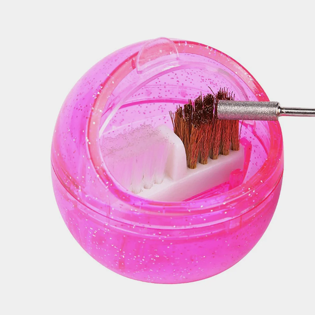 2Pcs Nail Art Supplies Drill Bit Cleaner Brush Manicure Tool Accessory Reusable Long Time to Use Manicure Drill Bit Cleaning Box