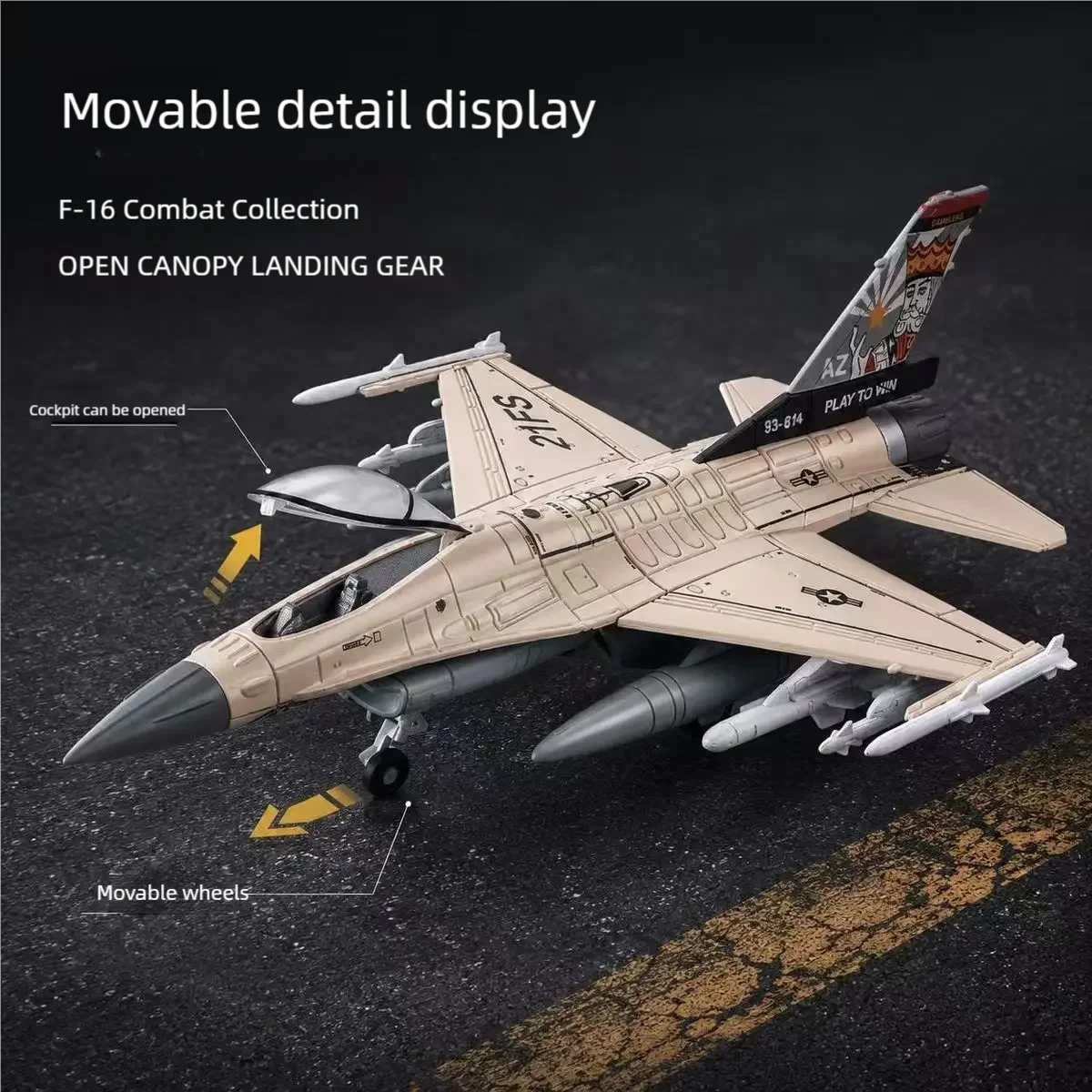 1/72 Scale F-16 Fighting Falcon Multi-Role Fighter ABS Model Airplanes Military Aircraft Collectible Assemble Model Ornaments