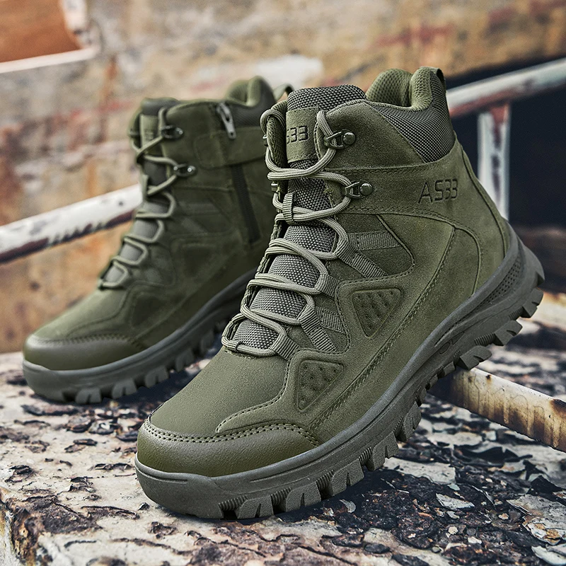 

Winter Men Tactical Boots Hunting Boots Climbing Hiking Shoes Men Outdoor Mens Desert Boots Waterproof Trekking Shoes For Men