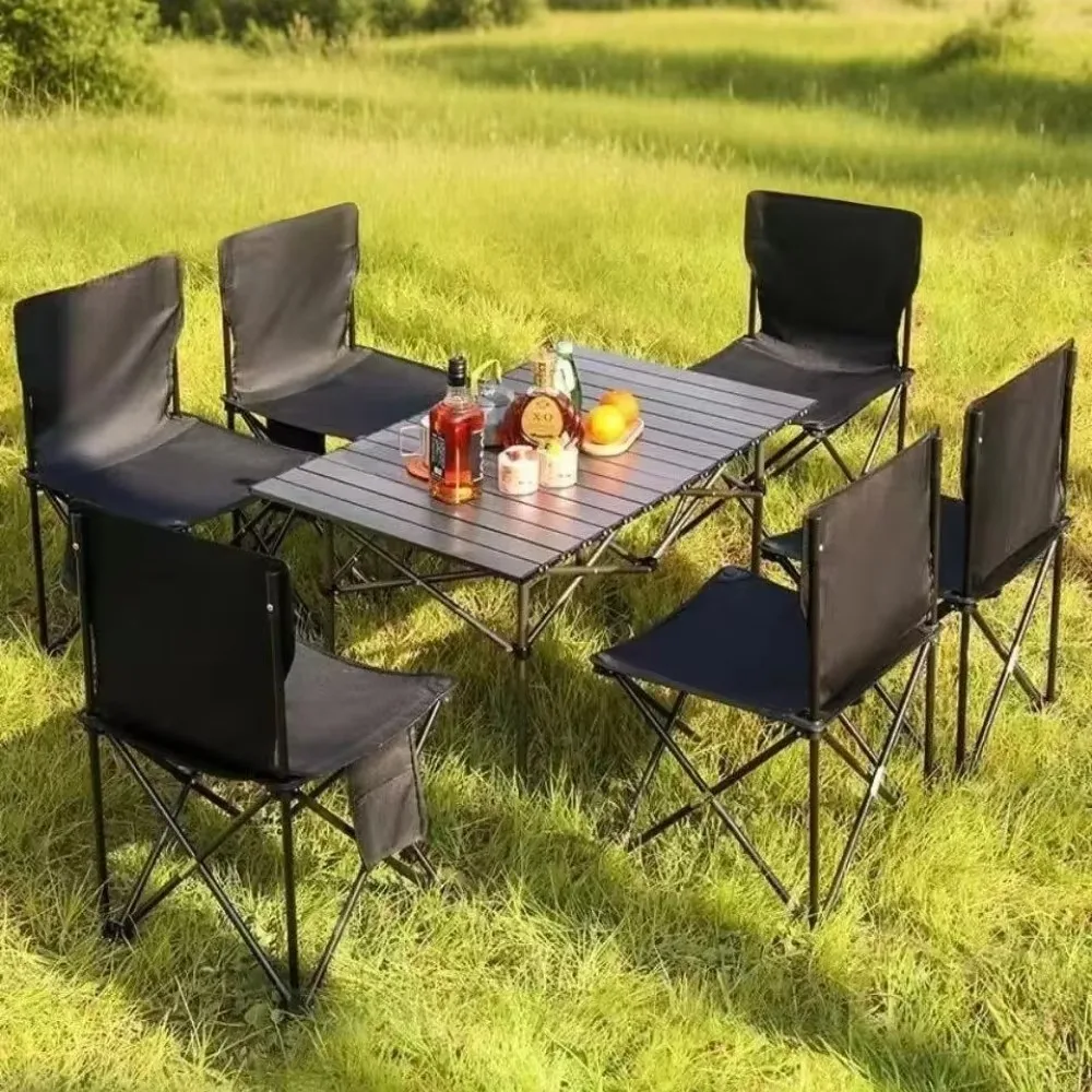 

Outdoor Folding Table Portable Camping Folding Table Adjustable Picnic Stand Table Ultra Light Outdoor Folding Table and Chair