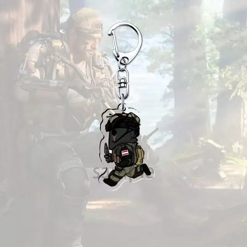 Call of Duty Ghost Anime Phone Keychain Charms Keychain Cosplay Accessories Game Key Chain Pendant Cartoon Badge Christmas Gifts