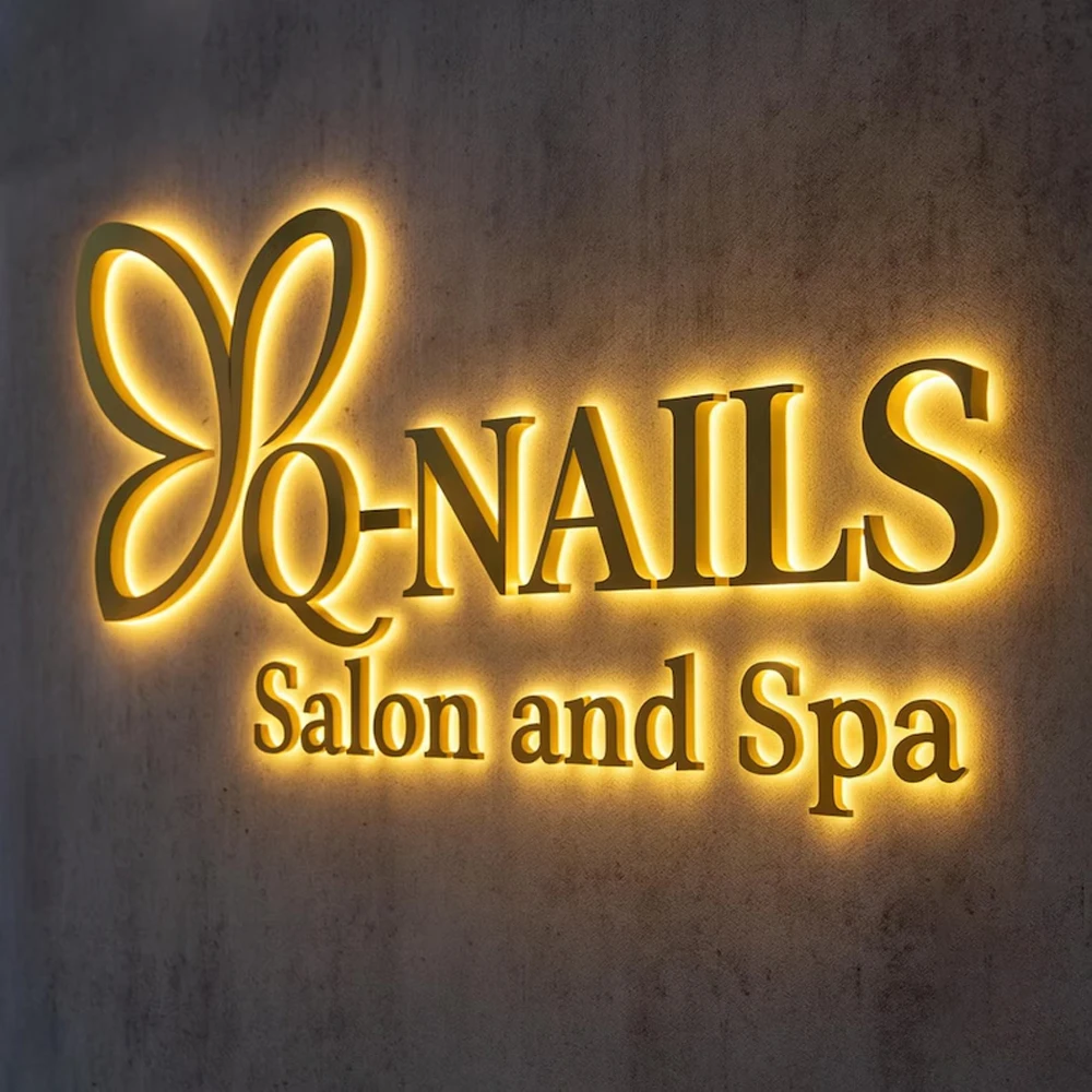 Custom LED Illuminated 3D Stainless Steel Metal Letters Business Logo ...