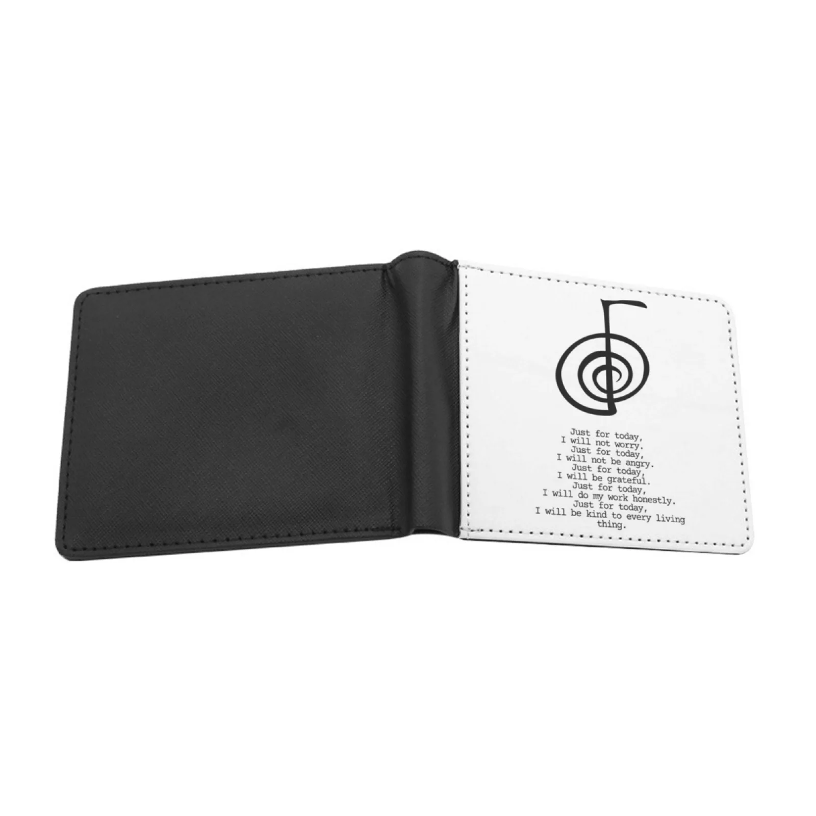 Reiki Principles Just For Today Cho Ku Short Men's Wallet Multifunction Purse Male Pu Leather Wallet Reiki Principles Just For