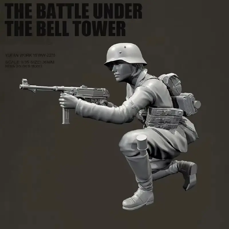 Figurine modèle en résine 1/35, soldats européens de la seconde guerre mondiale Gk, Micro Miniature, modèle blanc imprimé en 3d, jouet, Kit non assemblé et non peint