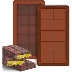 2PCS Dubai Chocolate Mold Silicone Chocolate Bar Mold for Chocolate Bar Pistachio Candy Bar Mold for Filling Chocolate