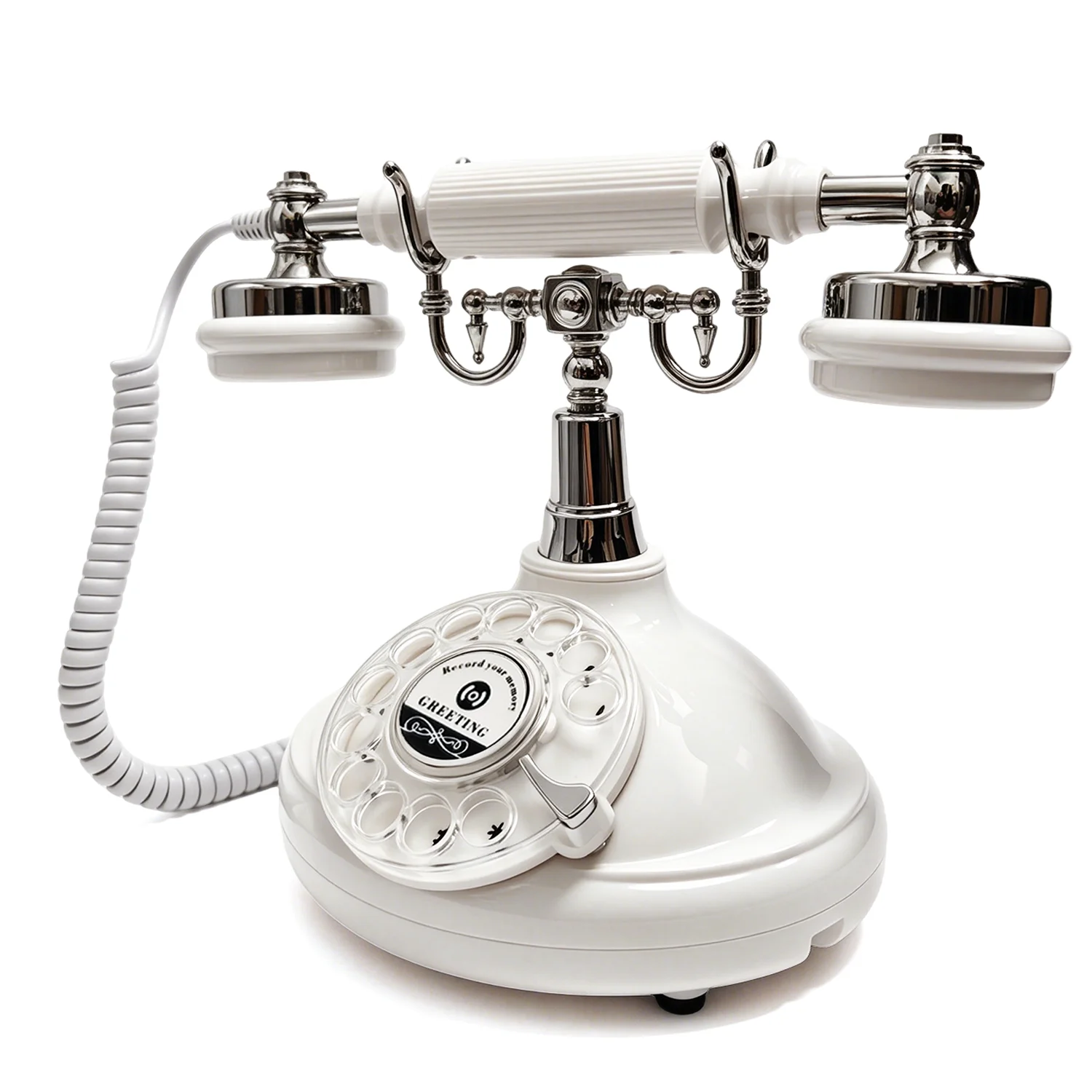 Voice Guestbook Telphone Wedding Telephone Capacity Vintage Rotary Recording Phone Customized Message for Wedding Birthday Party view 4