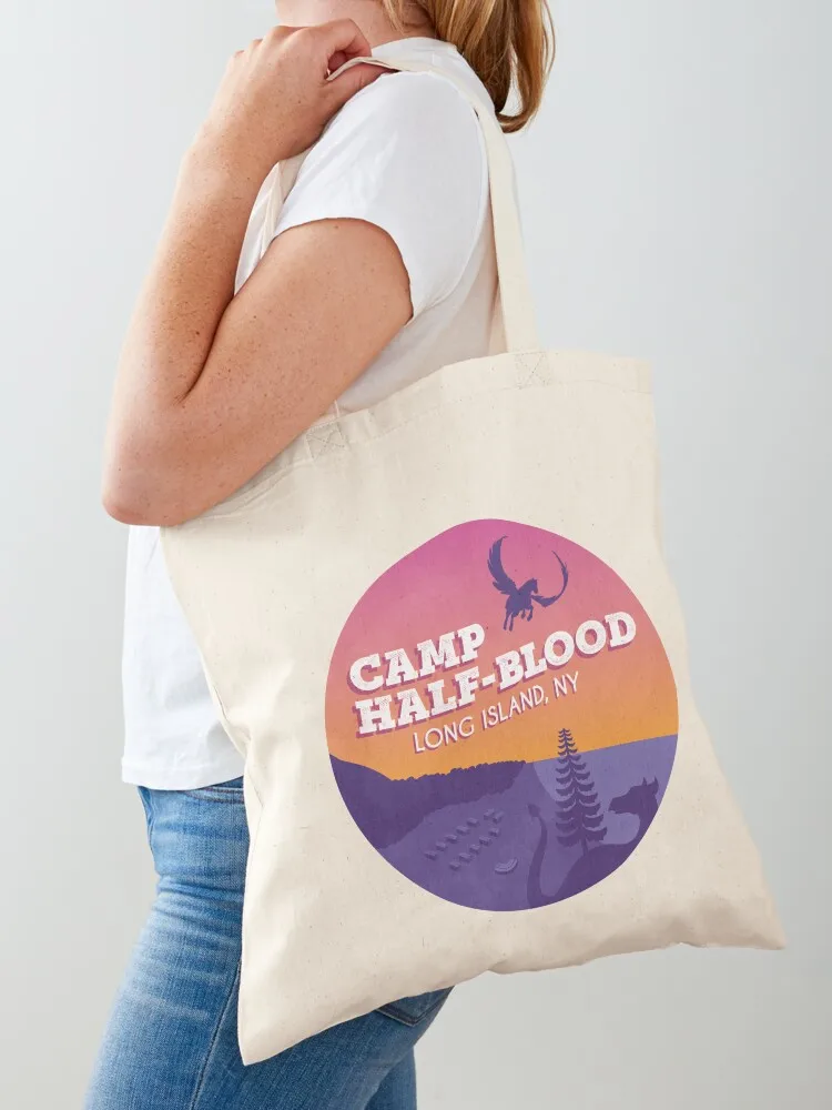 

Sunset at Camp Half-Blood Tote Bag tote bag university free delivery bags Women's handbag Cloth bag