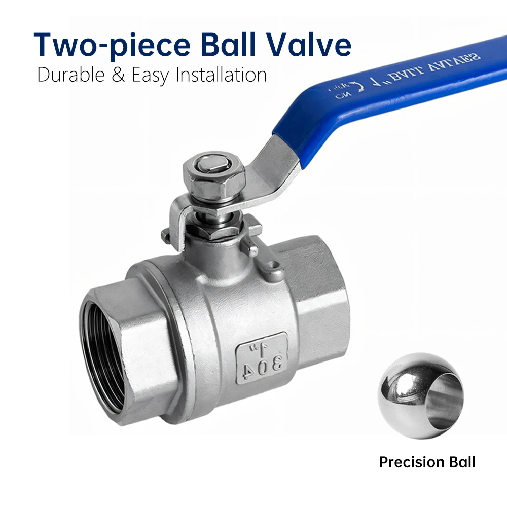 Magnetventil Stainless Steel Ball Valve - 304/316L BSPT Female Two-piece Full Bore 1/4\ Wasser und Dampf — Detail 2