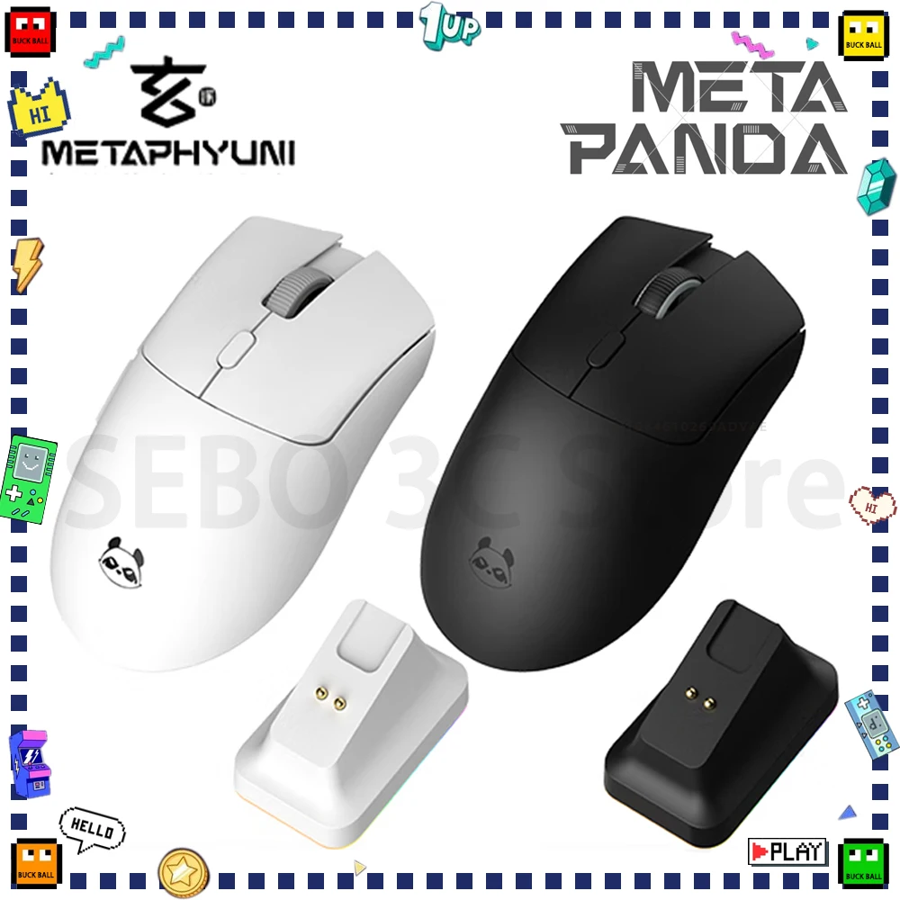 

METAPHYUNI Metapanda P1 UItra Mouse PAW3395 Sensor Tri Mode Wireless Mouse 4K Low Latency Lightweight Gaming Mice Pc Accessories