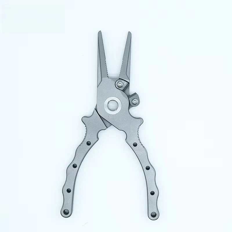 

7" Multifunction Fishing Pliers with Fast Cutting Line Feature Titanium Alloy Tungsten Steel Blade for Stream Use