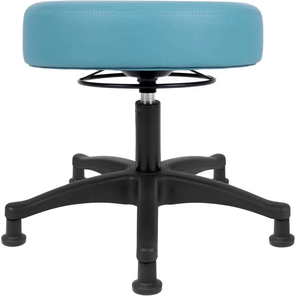 

Adjustable Height Stool with Easy-Clean Fabric Seat for Various Settings: Blue 17