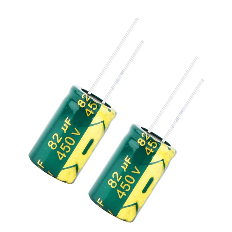 5 buah/10 buah 450V 82UF Capacitor kapasitor elektrolit 82UF 450V 16x25mm kapasitor elektrolitik aluminium ESR rendah frekuensi tinggi