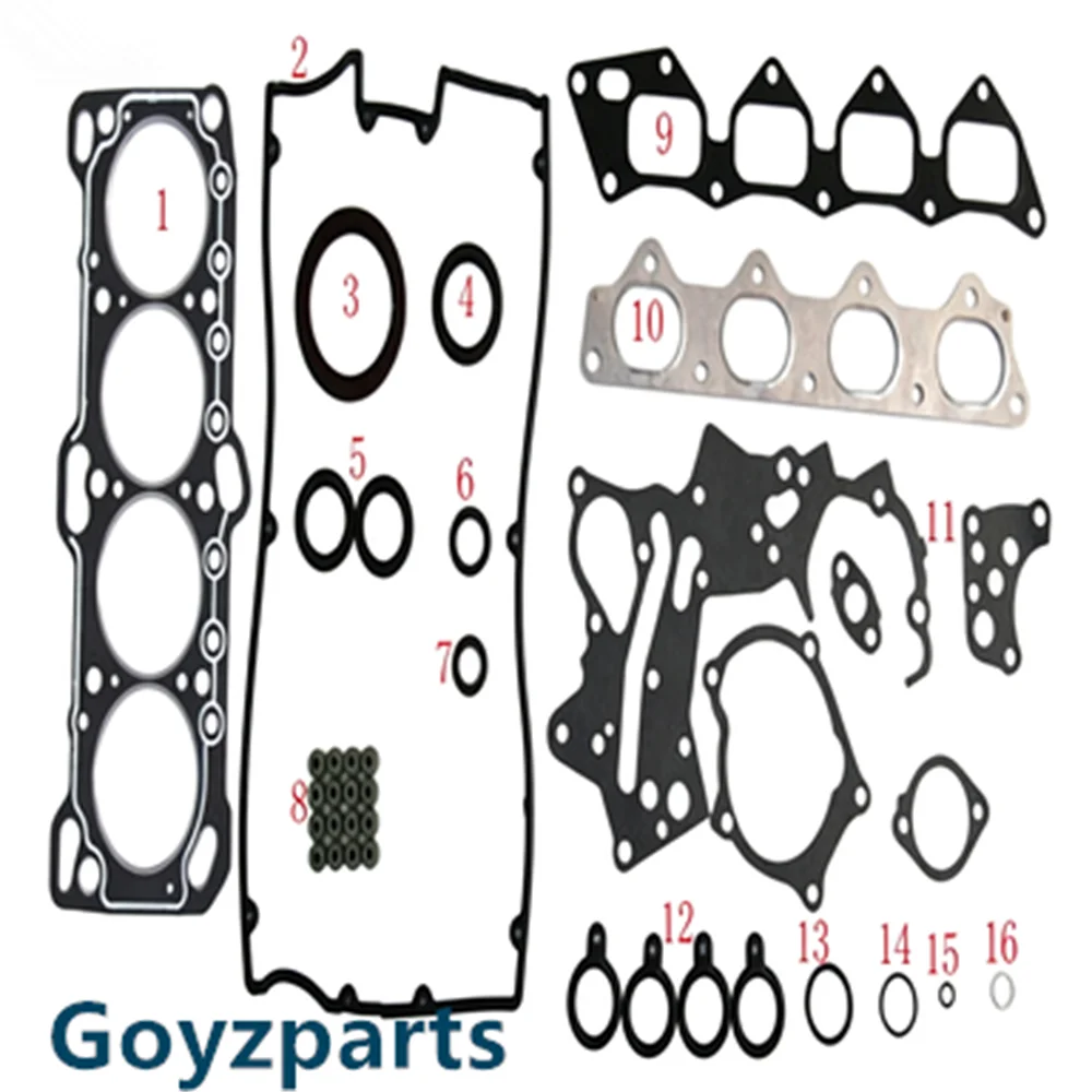 G4CR 22311-33400 20910-33A10 Full Overhaul Engine Gasket Repair Kit Set For Hyhundai Lantra 1.6 Mitsubishi Lancer 16V
