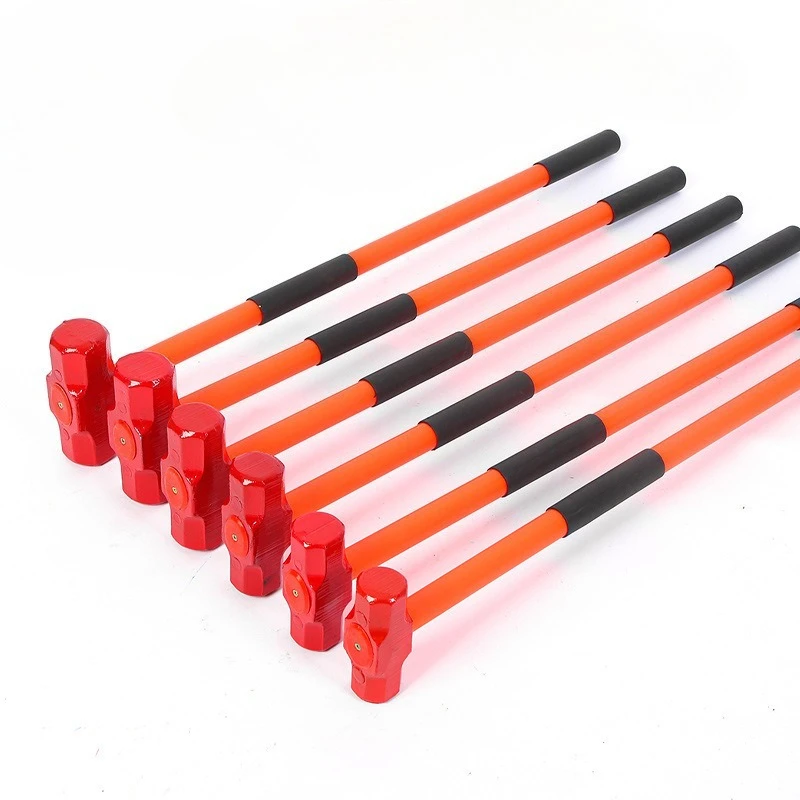 2025 Site Smashing Sledgehammer Hammer Tools Solid Conjoined Heavy Iron Hammer Long Shockproof Octagonal Hand Hammer