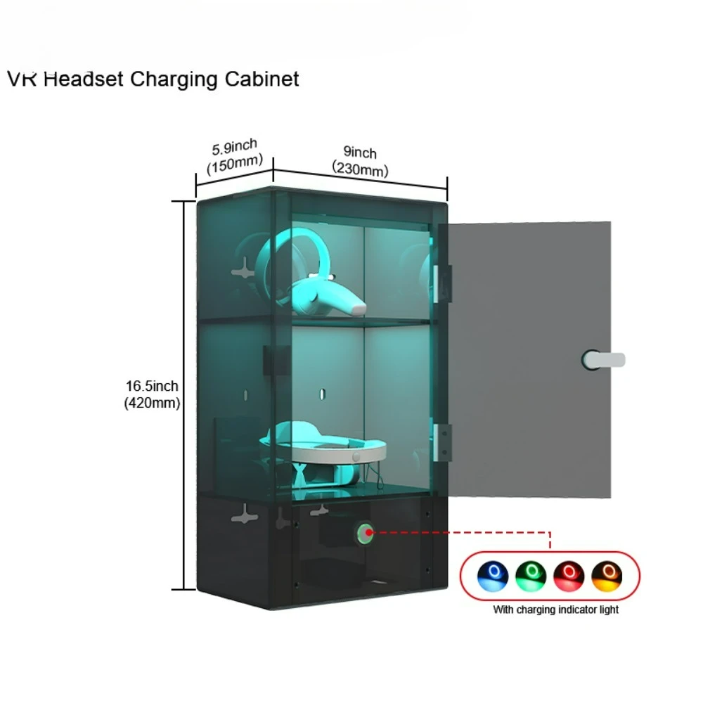 VR Headset Charging Cabinet Multi‑Device Charging Station With Safety Protection for VR Equipment