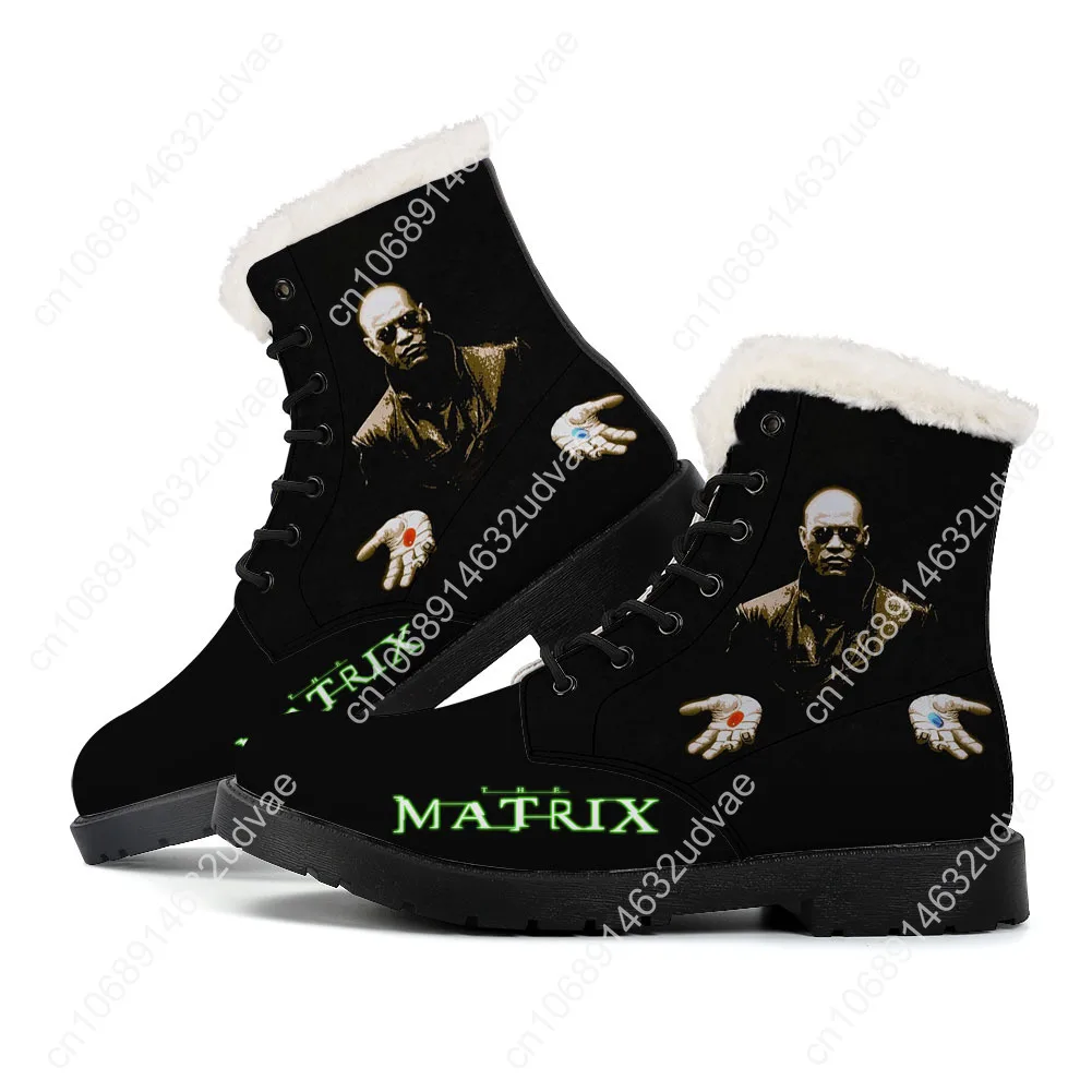 

The Matrix Plush Boots Mens Womens Teenager Shoes Casual Boot Outdoor Light High Quality Print on Demand Customize Shoe