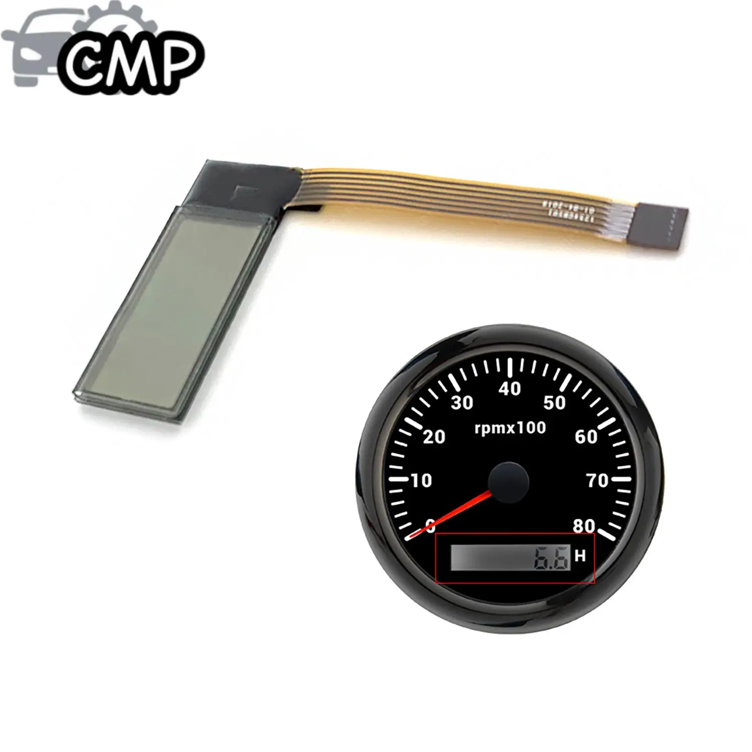 1pc VDO Tachometer LCD Screen Hour Meter Display Fit For Kenworth Truck JCB Volvo Penta Boat Yanmar Marine Car Accessories