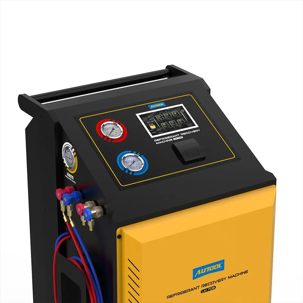 AUTOOL LM708 Advanced Car Air Conditioning Refrigerant Recovery Unit with Comprehensive Vehicle Database Integration
