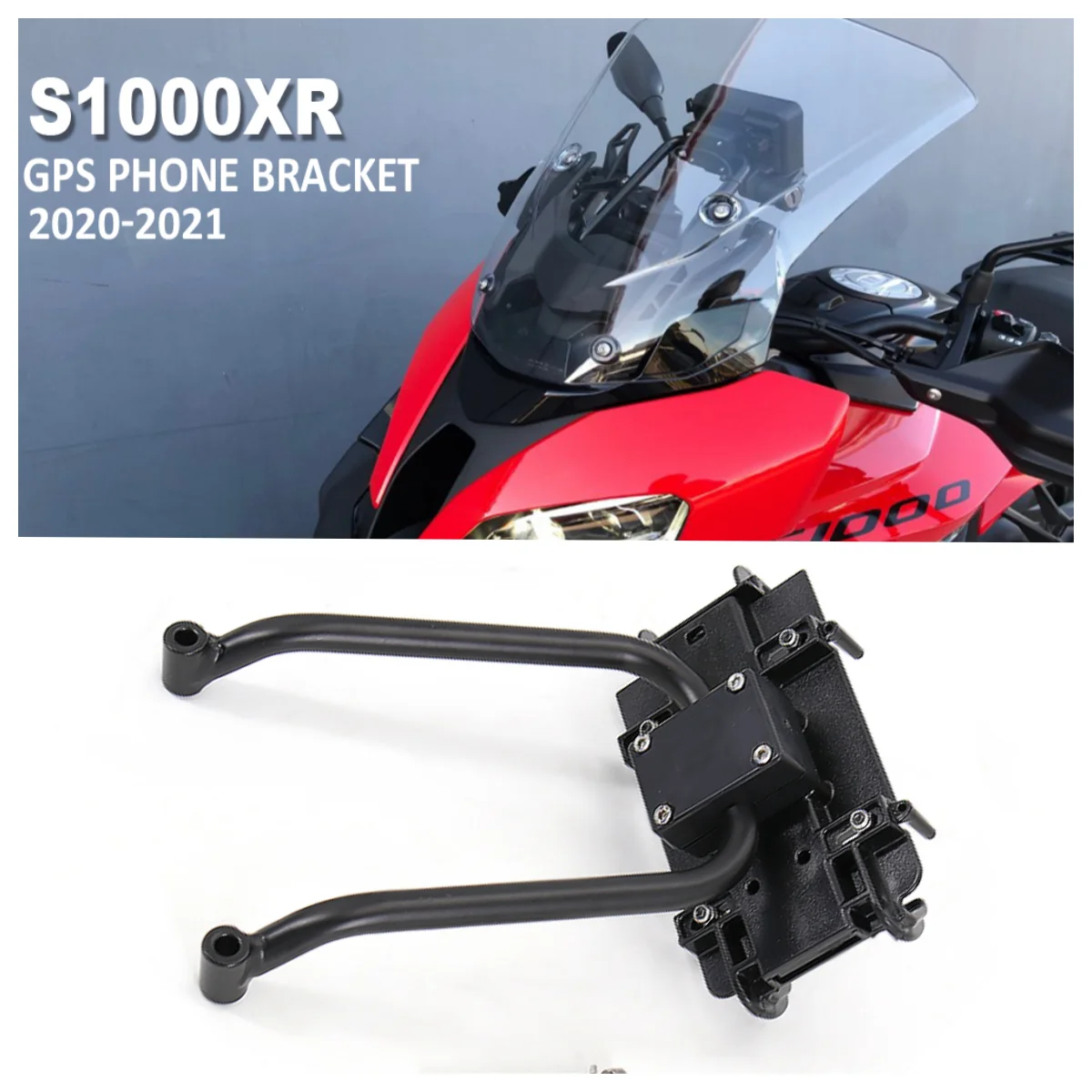 Motorcycle Navigation Bracket For BMW S1000XR 2020-2024 USB Charging Phone Holder Front Bar Mount Stand Motorcycle Accessories