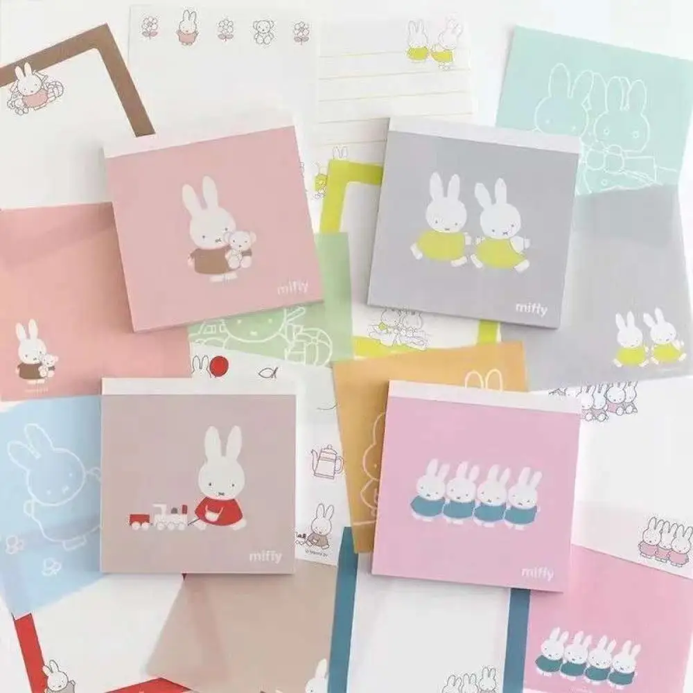 Miffy Rabbit Sticky Note lindo Anime estudiante Kawaii escritorio Multi estilo Simple conveniencia pegatina chica japonesa Memo regalo