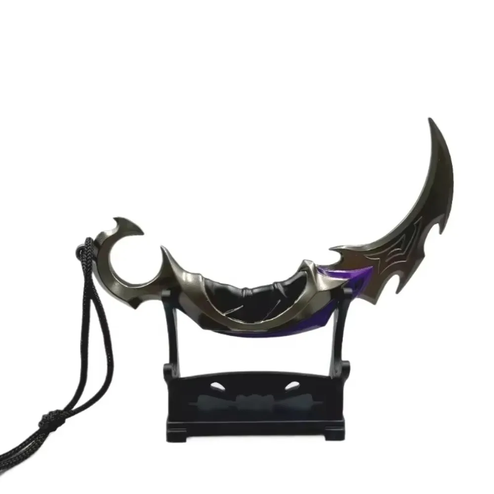 15CM Valorant Game Weapon Melee Reaver Karambit Knife Metal Model Samurai Sword Weapon Model Keychain Decoration Gifts Toys Kids