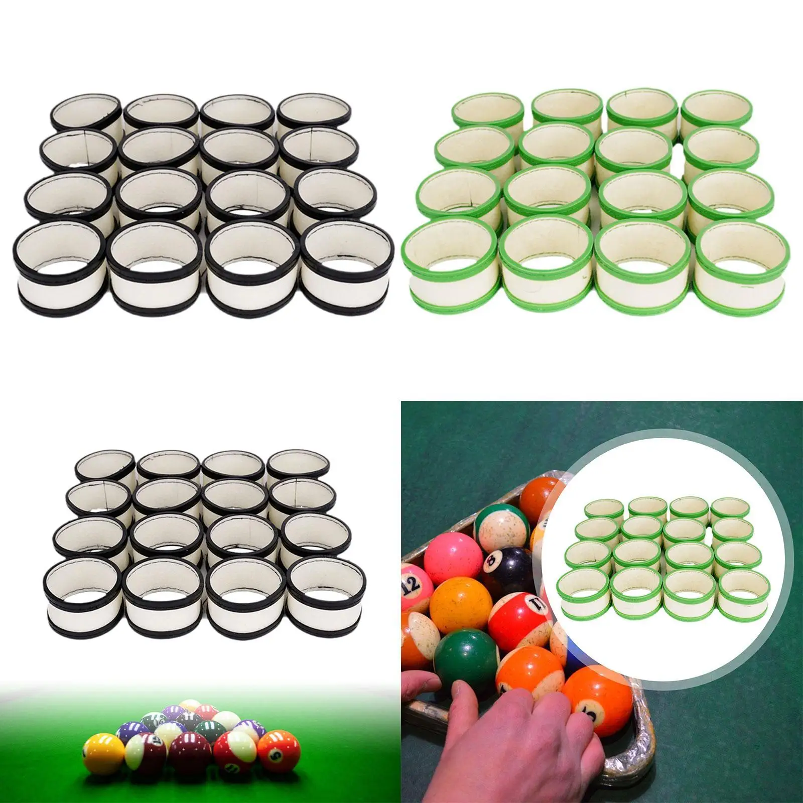 16Pcs Cleaner Felt Water Resistant for Polishing Ball Attachment Not Easy to Deform Billiard Ball Cleaning Machine Wool Ring