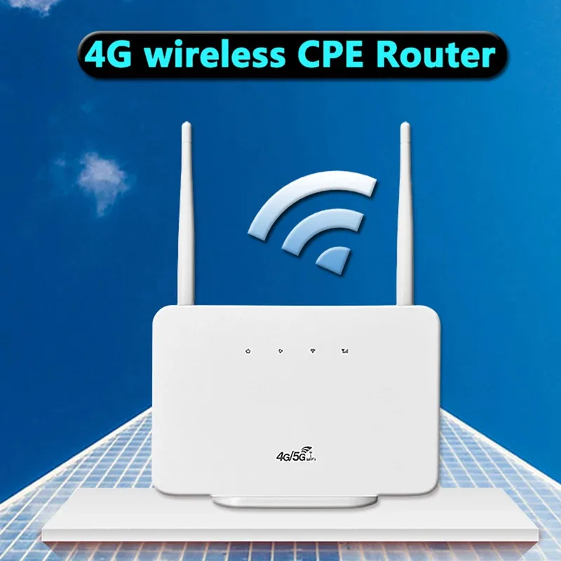 

Portable 4G LTE CPE Router for Home/Travel/Work - 300Mbps Wireless Modem with Antenna & SIM Slot