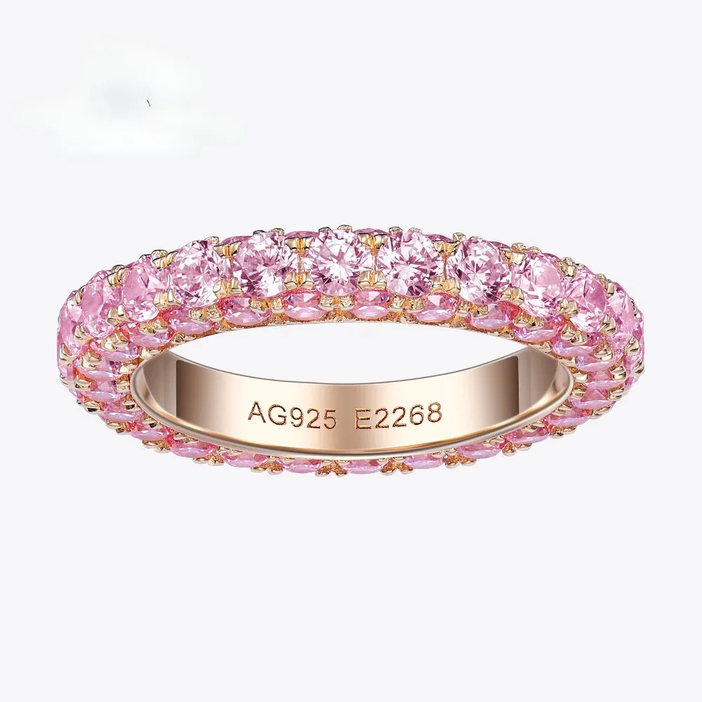 

Yingma Full Circle Diamond Wedding Band 925 Sterling Silver Cubic Zirconia Rings for Women