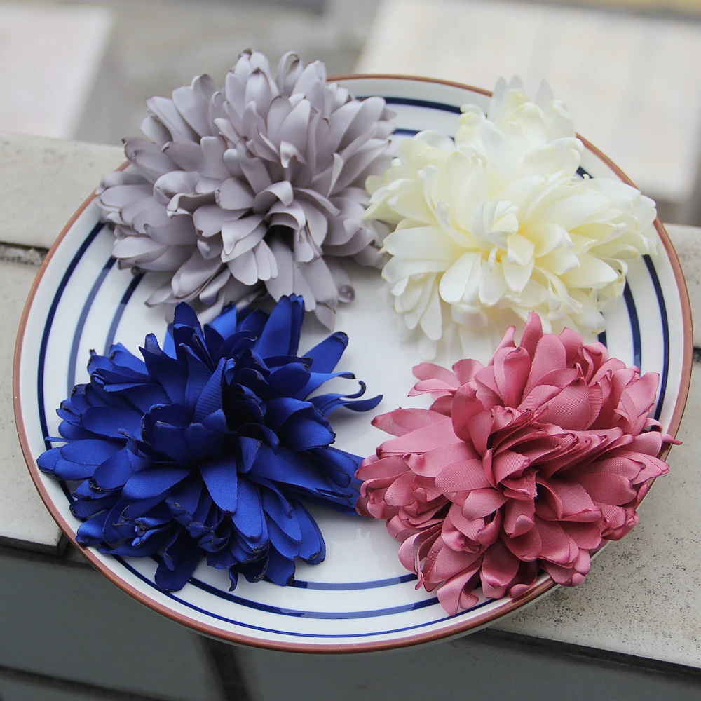 10CM Bridal Wedding Party Flower for Headband Elastic Pin Hair Wrist Band Corsage Decor Wristband Pin Hair Wrist Corsage Brooch