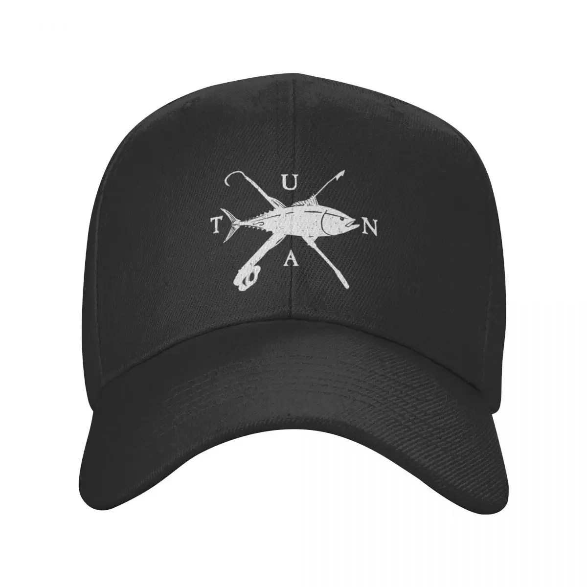 Tuna Fishing Logo Harpoon and Gaff Fishermen Distressed Baseball Cap Golf Cap Kids Hat Beach Outing Golf Hat Men Women's