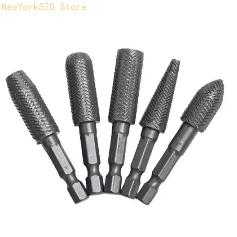 

N84C 5pcs Rotary Burr RASP RASP SET CARIVE RILL BIT BIT BIT CARDIN