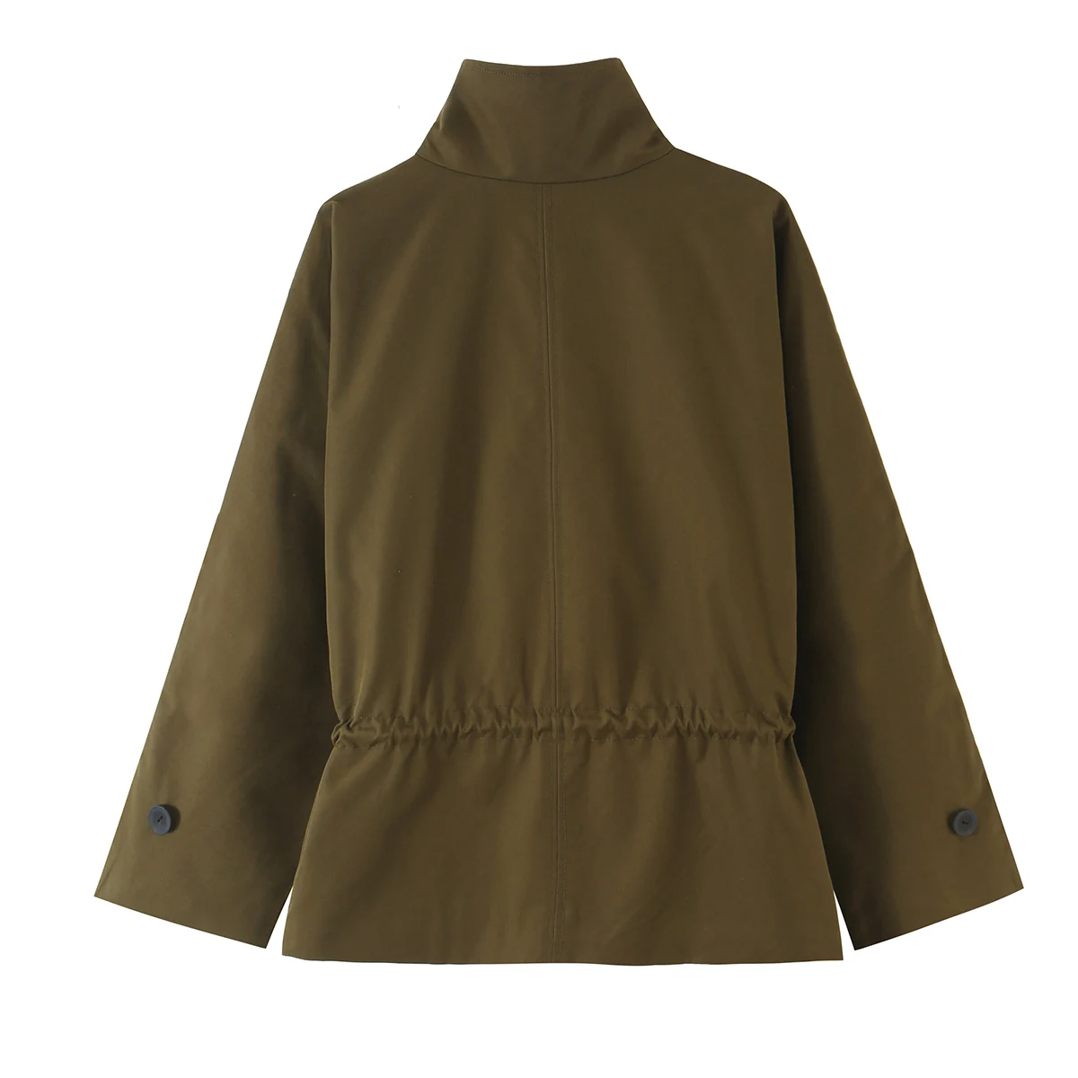 KONDALA Women Casual Stand-Collar Drawstring-Waist Jacket 2026 Fall Trendy High Street Vintage Coat Elegant Commute Chic Jacket