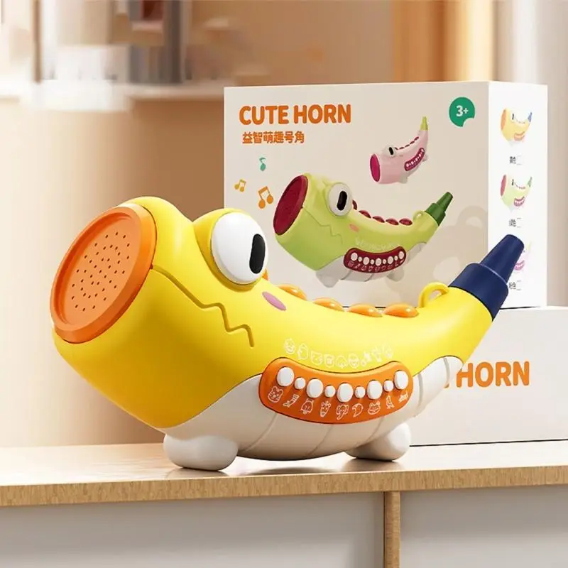 

M89C Electric Animal Call Trumpet Educational Toy For Kids Breath Training Multiple Sound Effects Travel Friendly Horn Toy