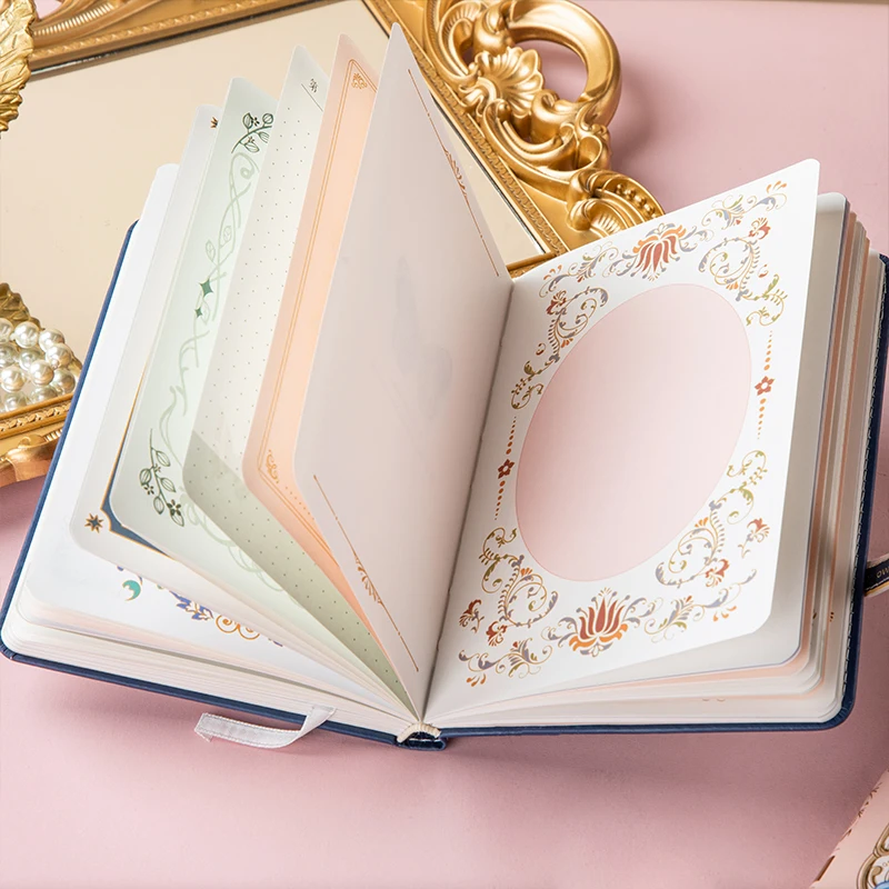 Fairy Tale Country PU Printing Magnetic Buckle Book Students Literary Youth Exquisite Handbook Girls Creative Training Gift