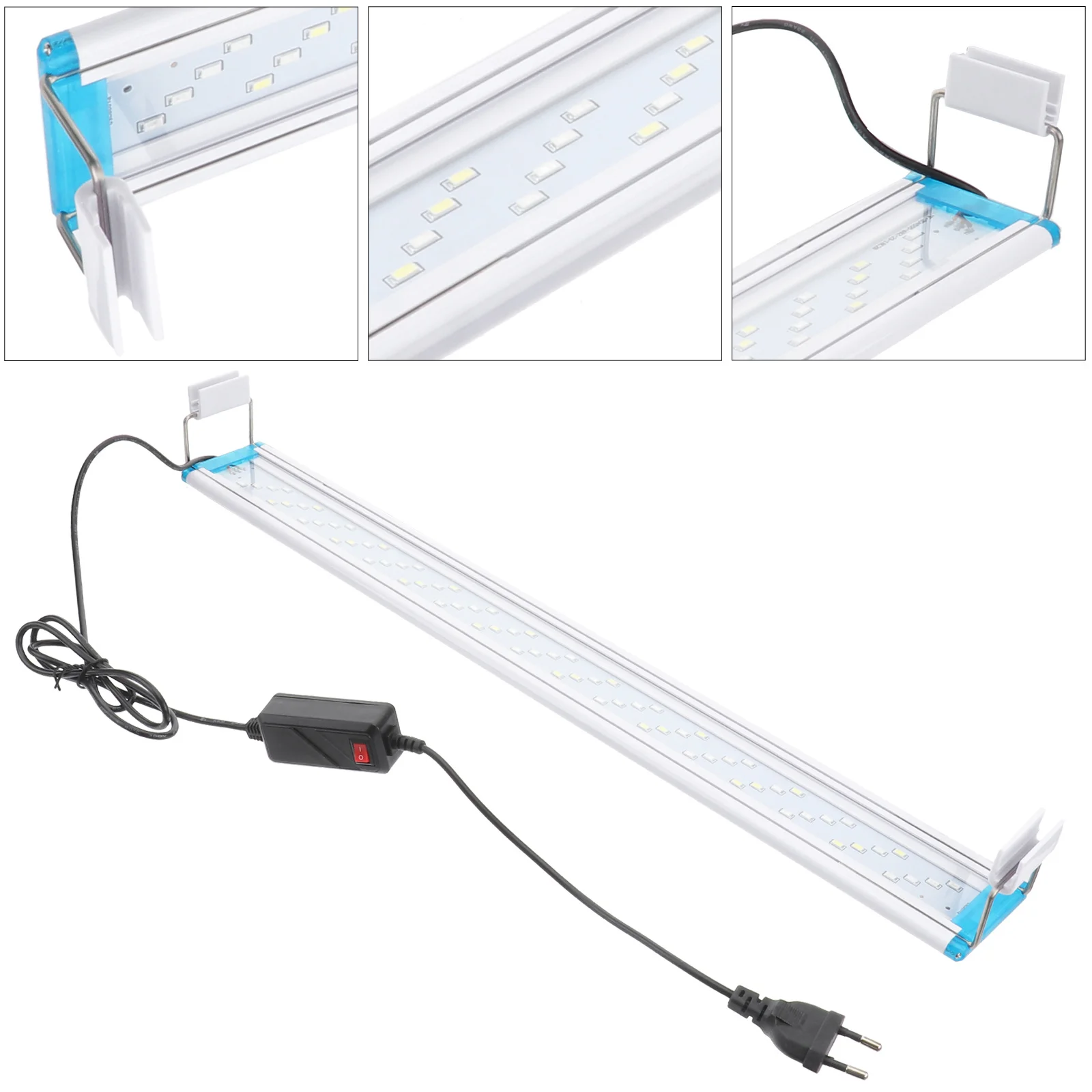 1 قطعة LED حوض السمك ضوء خزان الأسماك مصباح مناسبة لجميع الأحجام سطوع قابل للتعديل توفير الطاقة الاتحاد الأوروبي التوصيل حوض السمك مصباح ليد #3