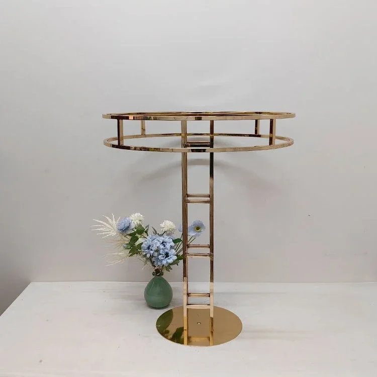 Ferris wheel flower stand, wedding main table center, electroplated flower stand, outdoor wedding decorative ornament