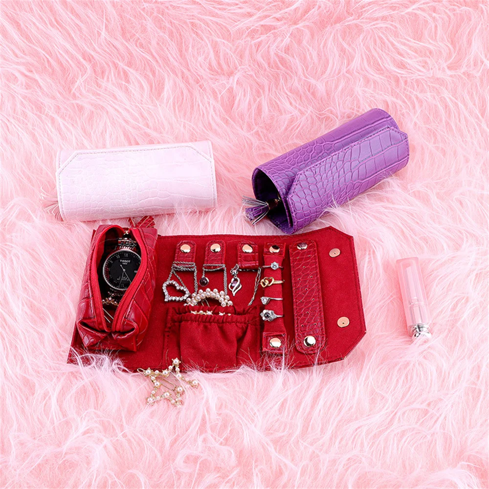 

Travel Jewelry Storage Bag Secure Foldable Jewelry Bag Mini Jewelry Pouch Versatile For Luggage Handbag