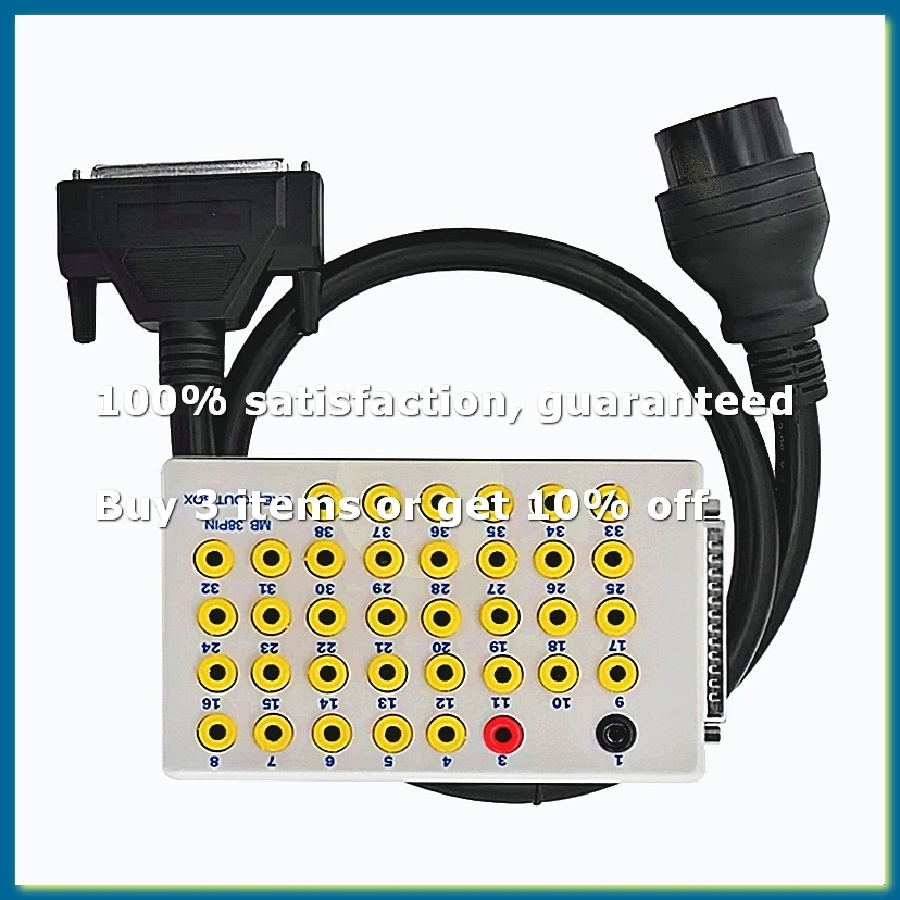 New 38 Pin OBD Breakout Box OBD2 Line Signal Tester Protocol Detectors CAN Data Link Diagnostic Tool for Car-ABPX