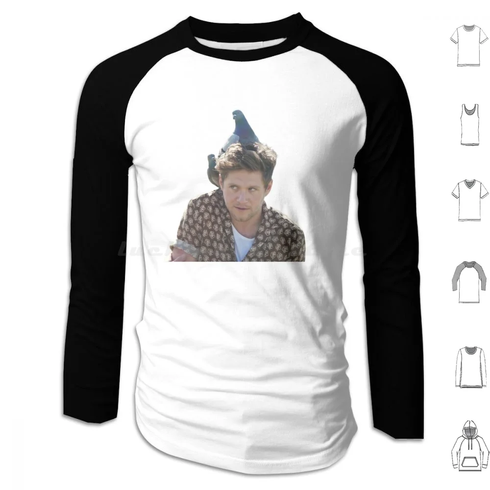 Niall Horan Pigeon On Head Funny Hoodies Long Sleeve Niall Horan Funny Pigeon Niall Horan Pigeon Funny Aesthetic Niall