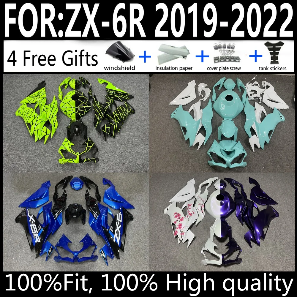 

ZX-6R 2019 2020 2021 2022 Fairings Kit For Kawasaki Ninja 636 ABS Bodywork Aftermarket Fairing Set Full Body Cowls Replacement