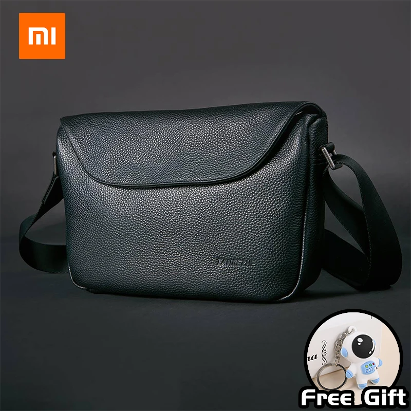 

Xiaomi TANJIEZHE Genuine Leather Messenger Bag Men Bags Shoulder Crossbody COW LEATHER Soft and Wrinkle Resistant Waterproof